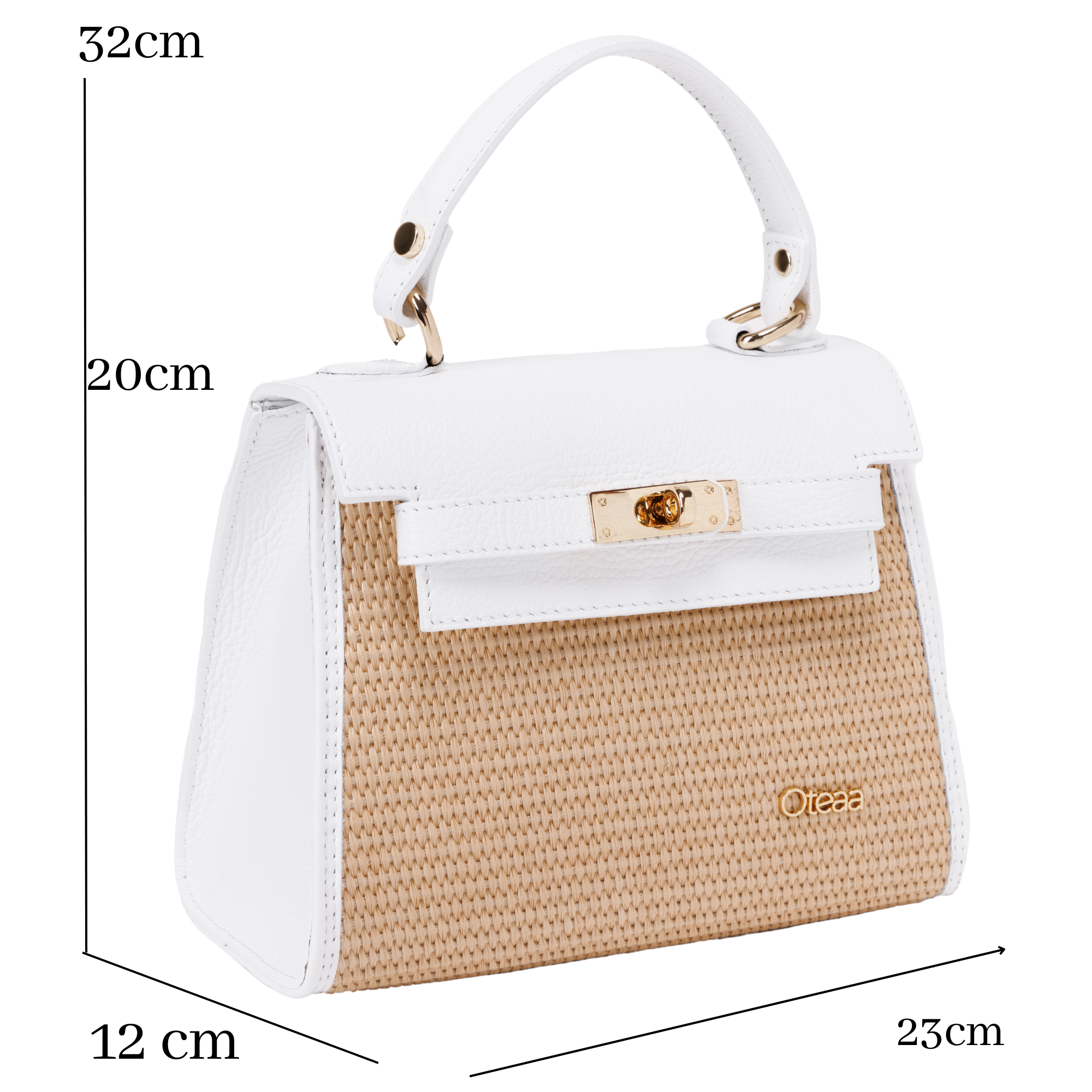 Bolso de Mano Gaia Blanco Mimbre