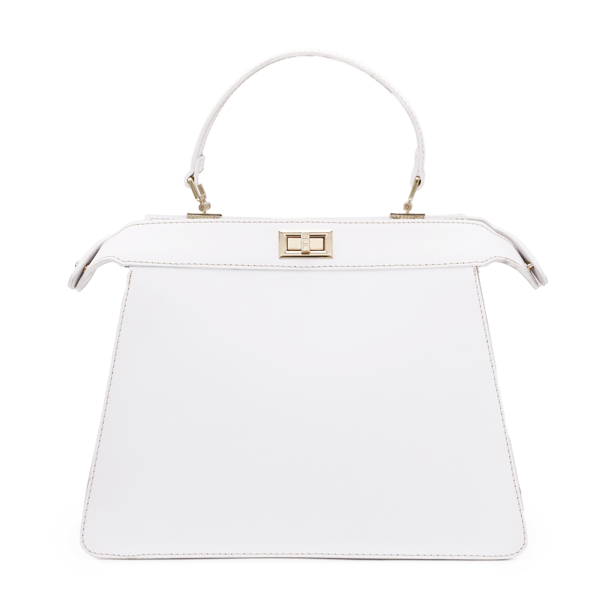 Borsa Trapezio a Mano Cloe HandBag Bianca