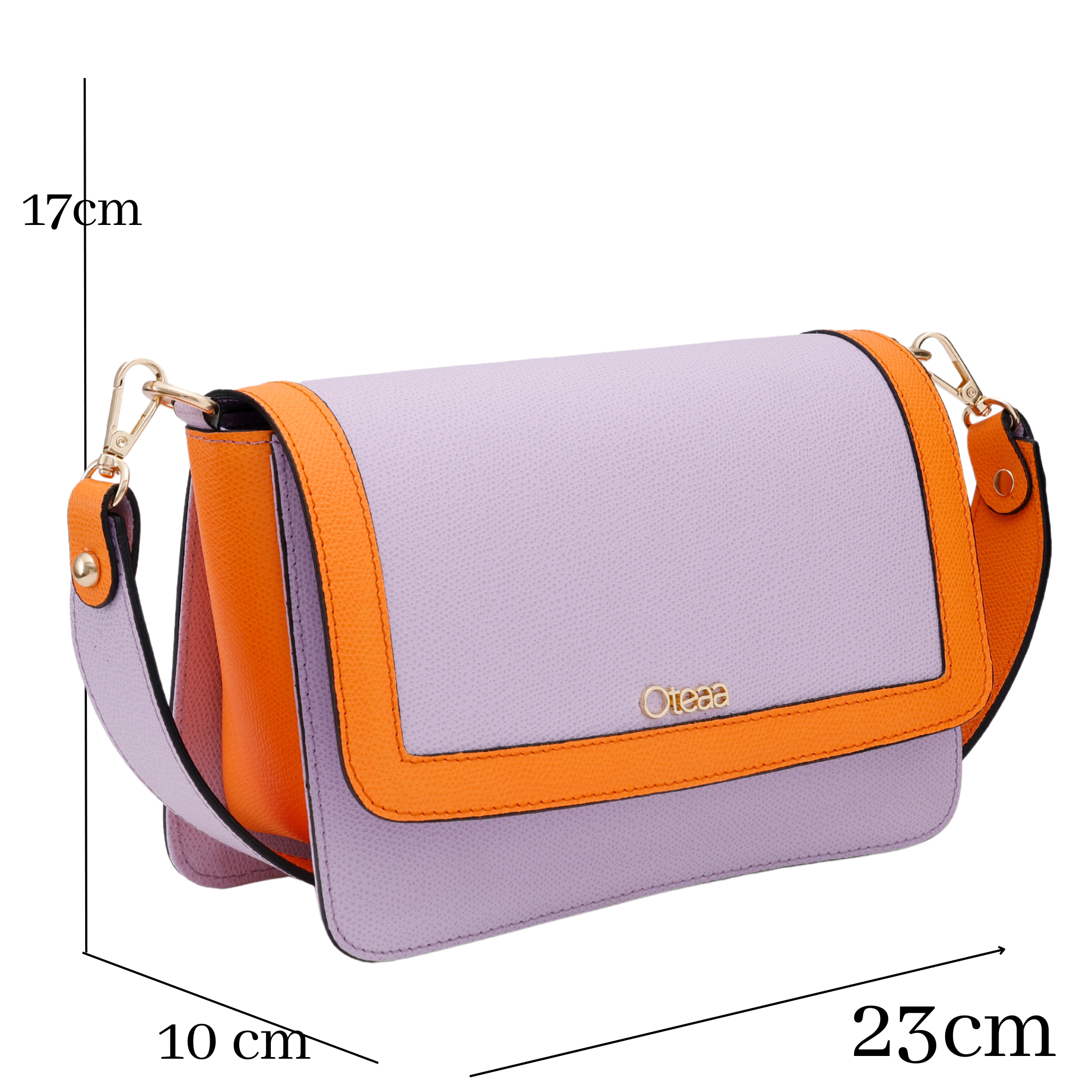 Bolso Bandolera Dafne Lavanda Piel