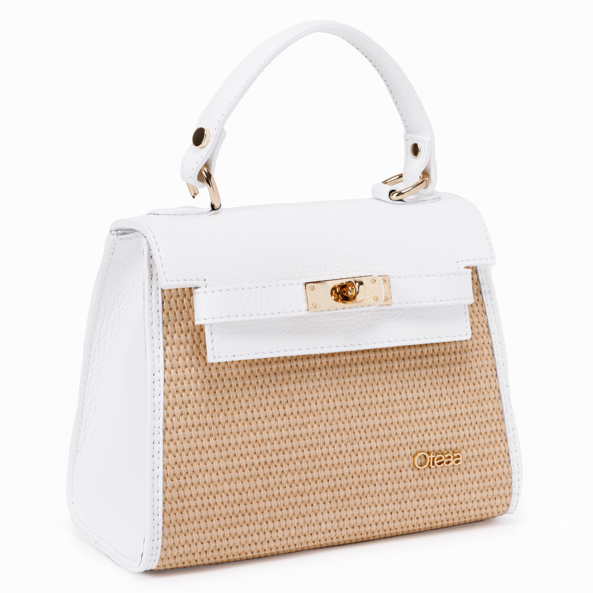 Bolso de Mano Gaia Blanco Mimbre
