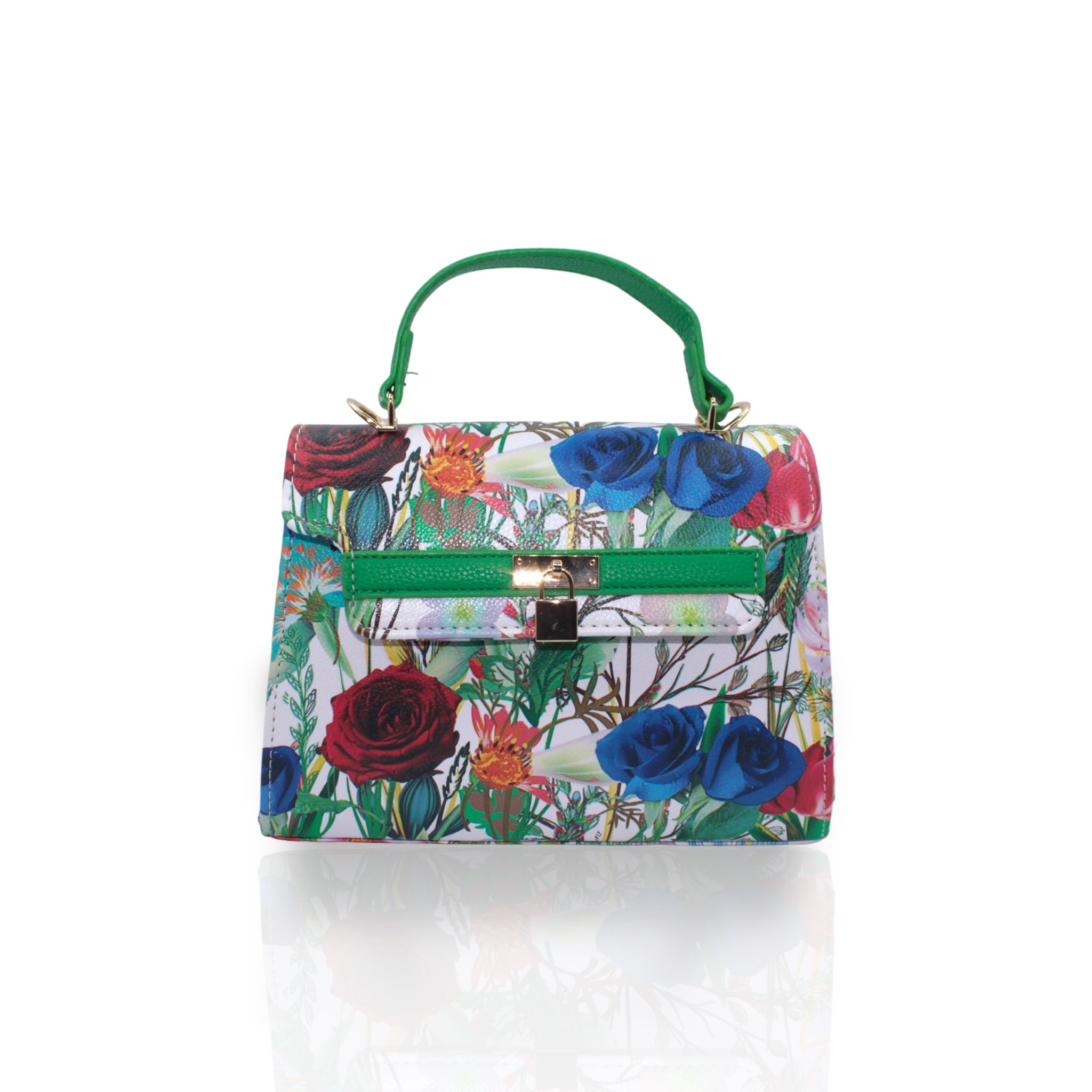 Borsa Kendy Flowwer Green Mano e Tracolla
