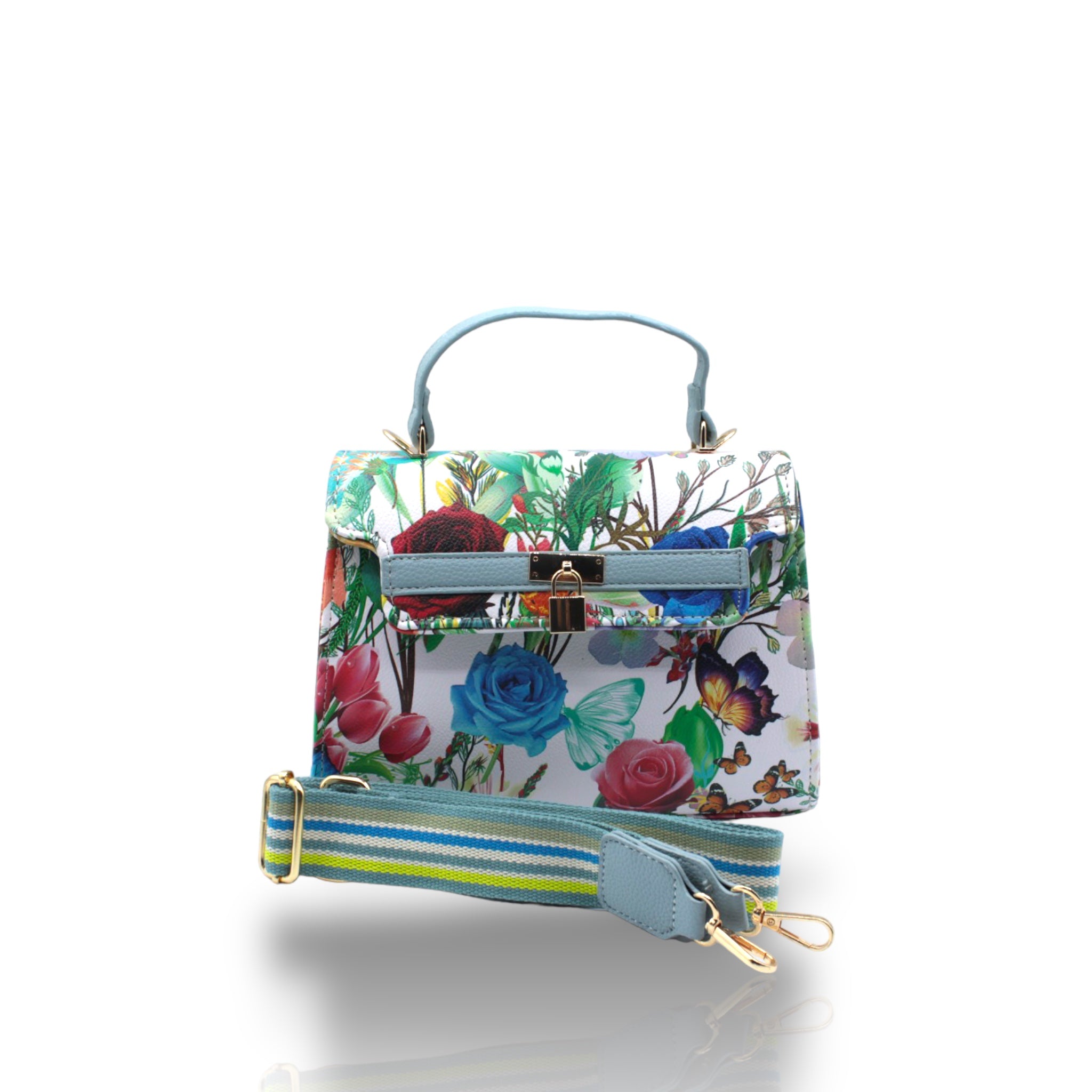 Borsa Kendy Flowwer Sky Mano e Tracolla
