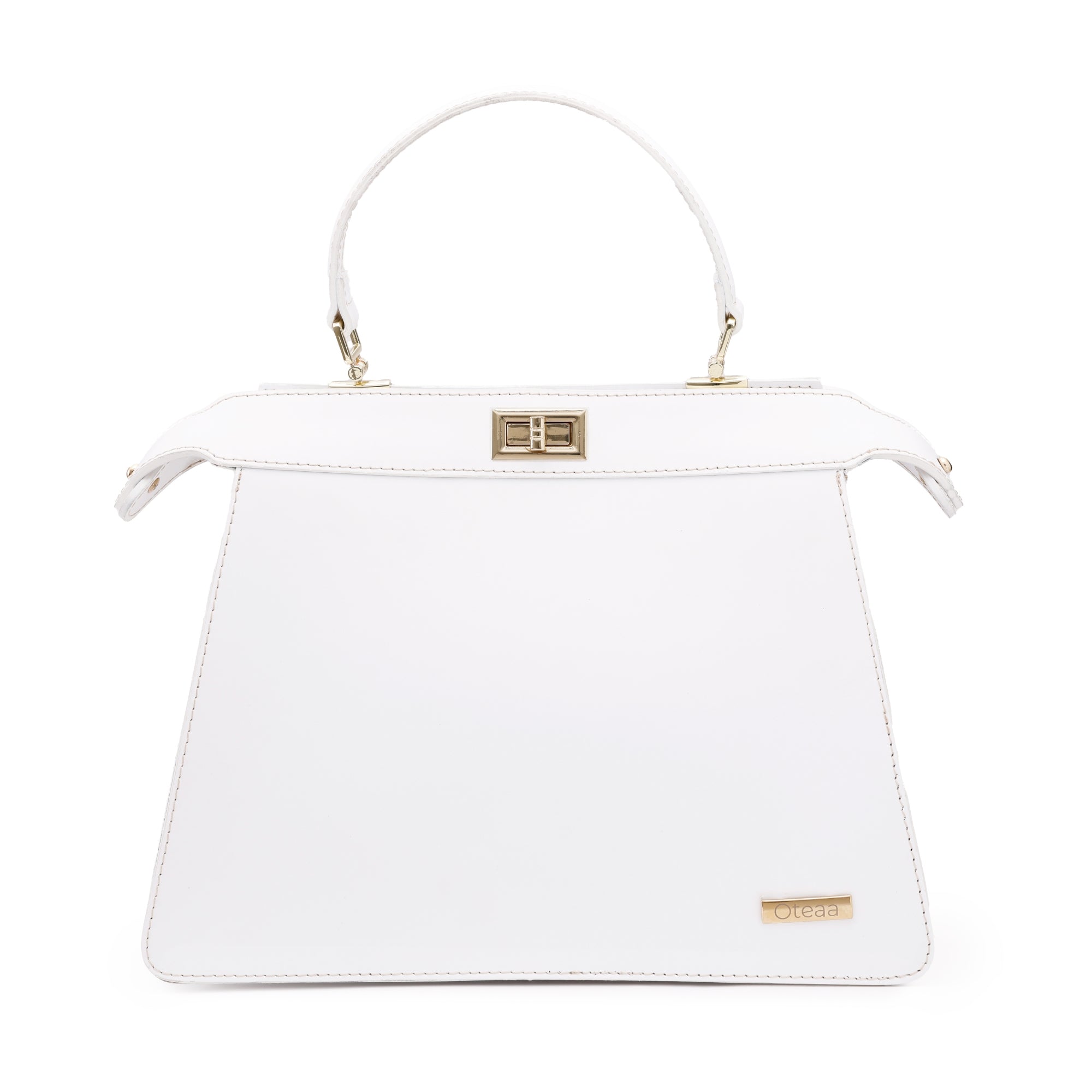 Borsa Trapezio a Mano Cloe HandBag Bianca
