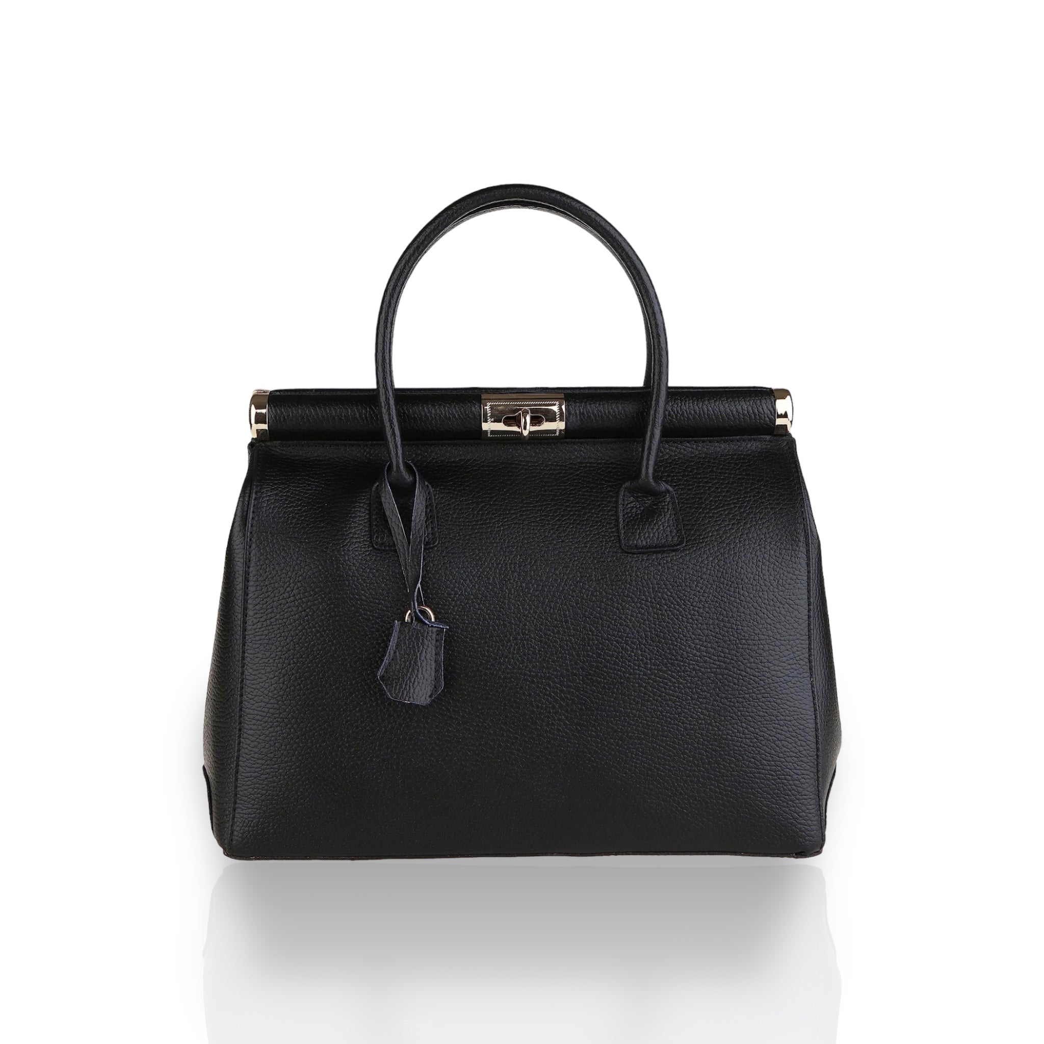 Borsa a Mano Peau Chameau Black
