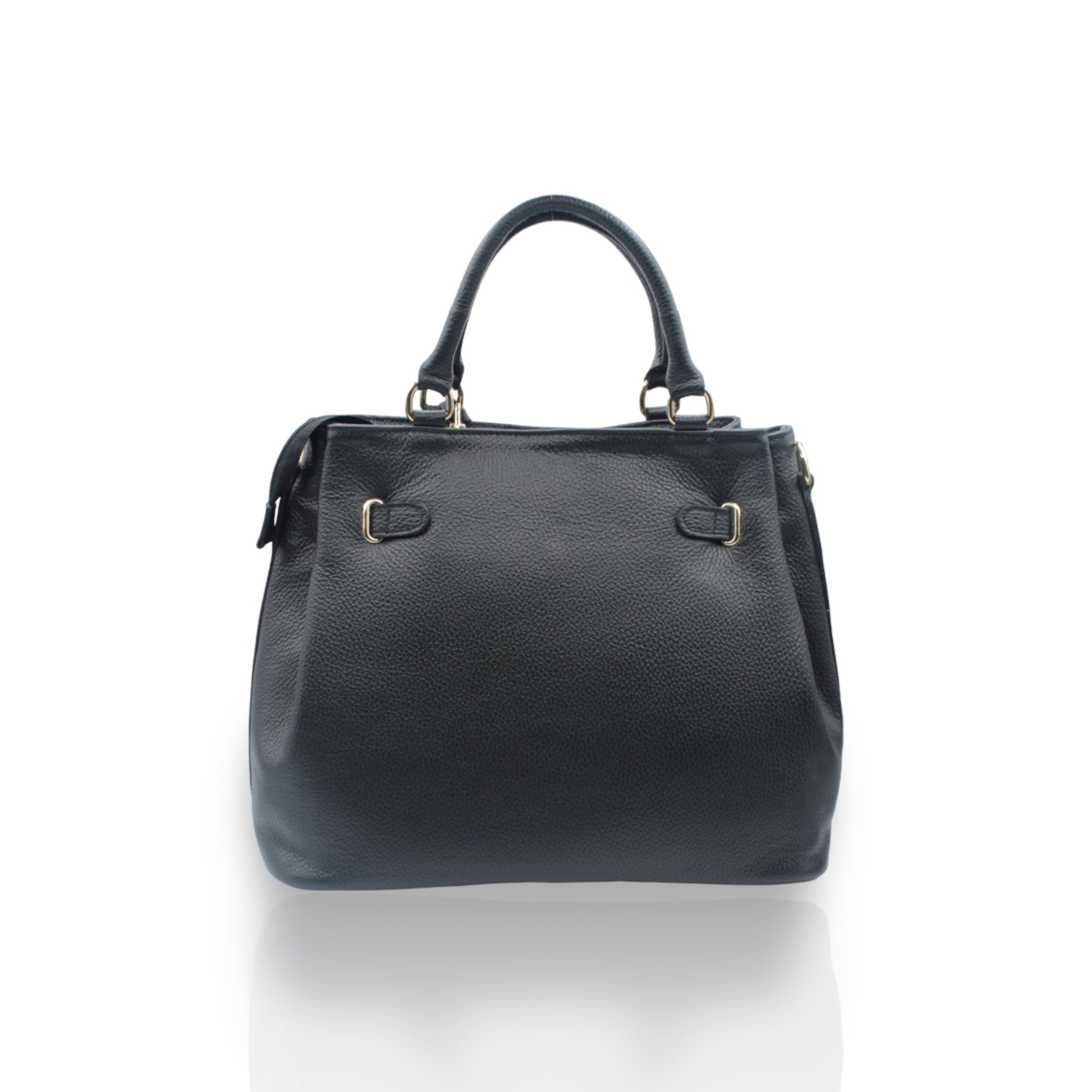 Borsa in Pelle Flower Black