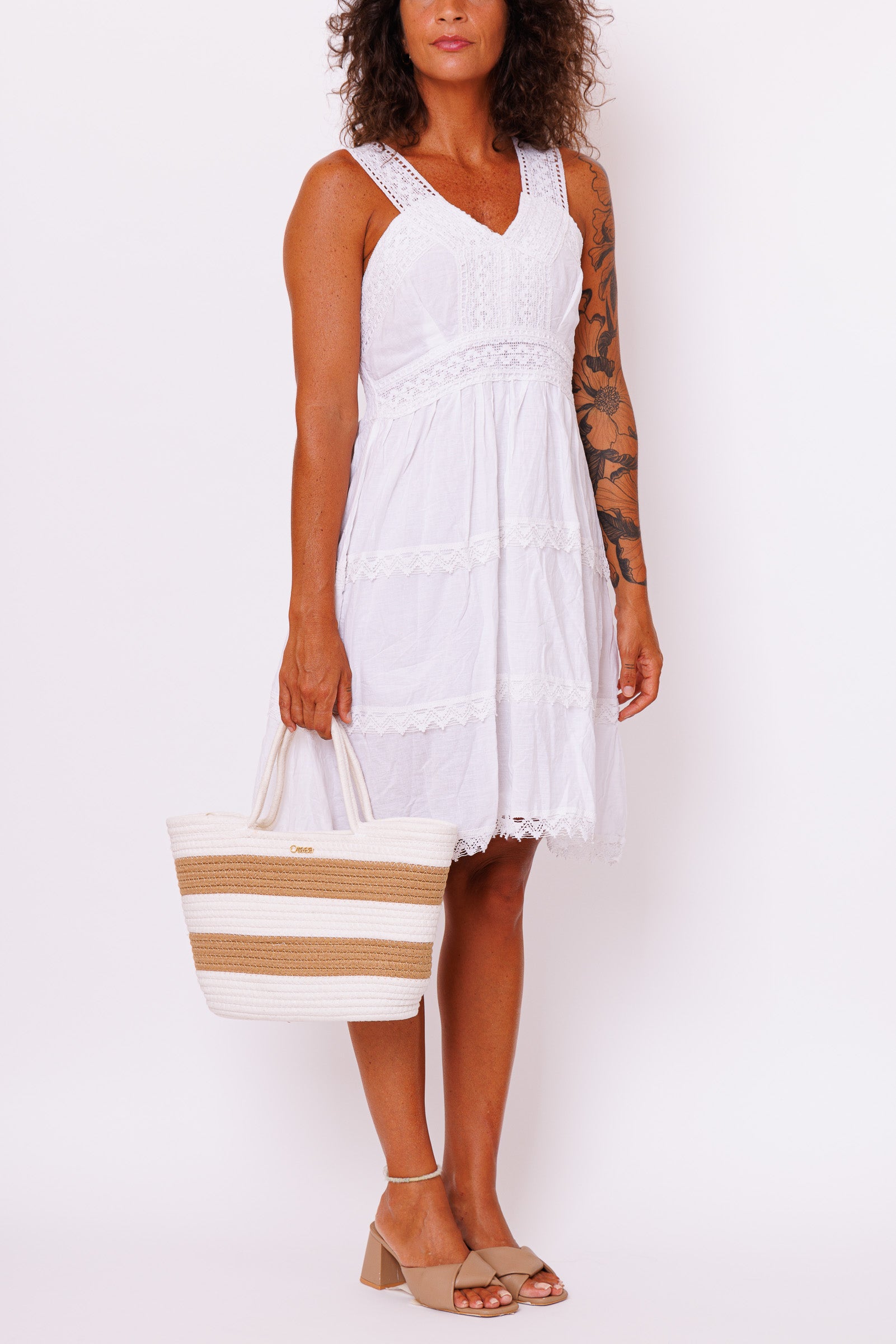 Bolsos Lineales Blancos