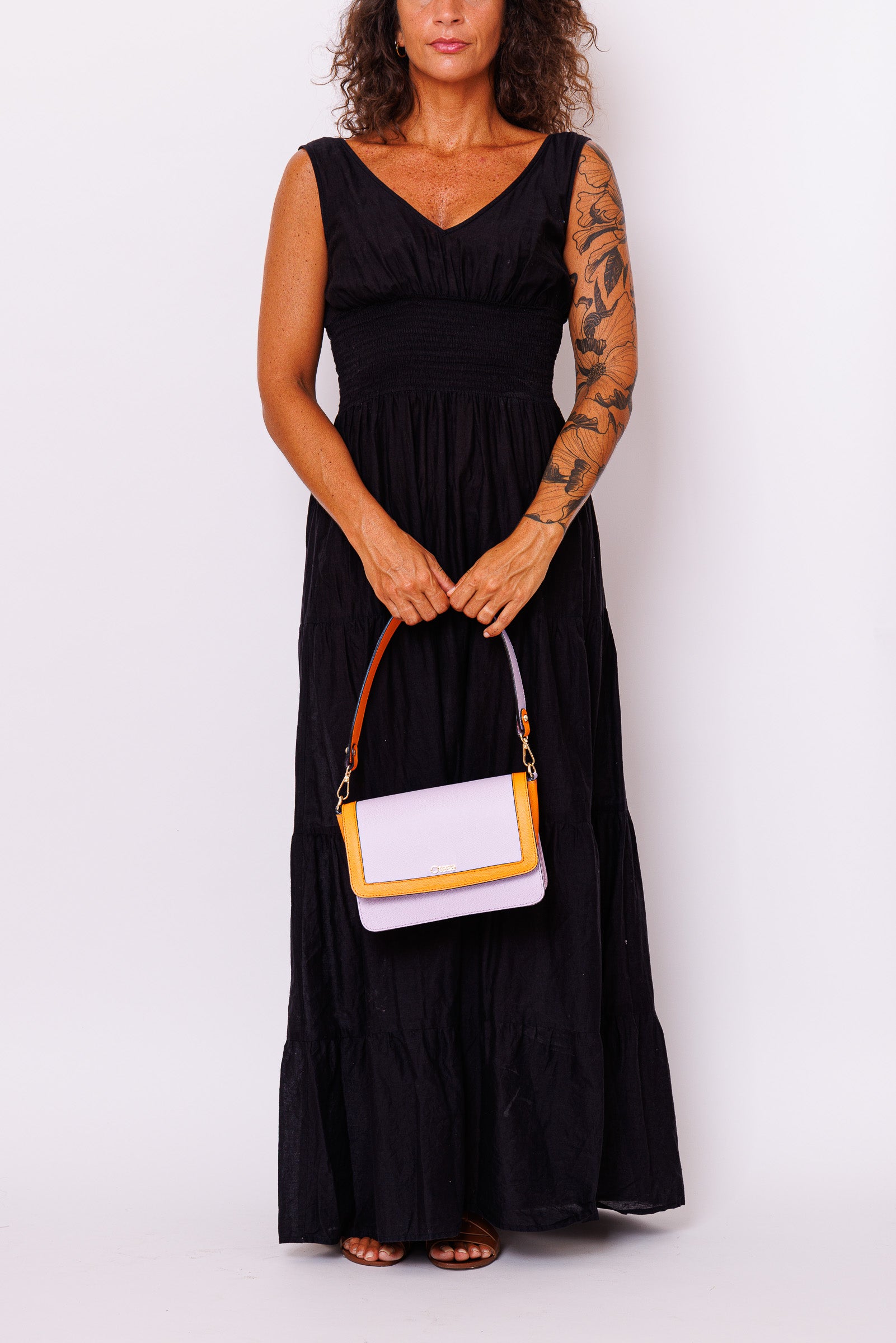 Bolso Bandolera Dafne Lavanda Piel