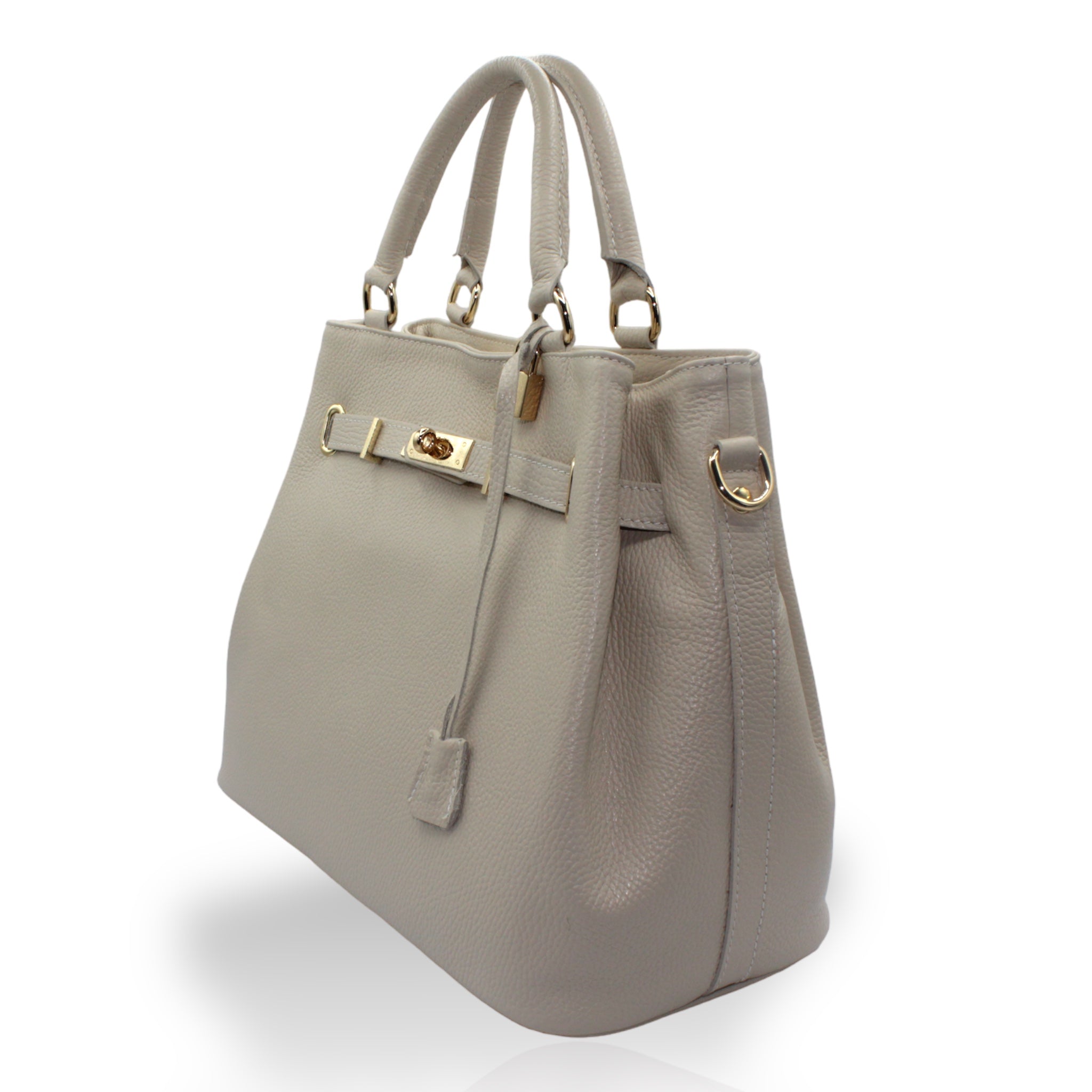 Borsa in Pelle Flower Beige