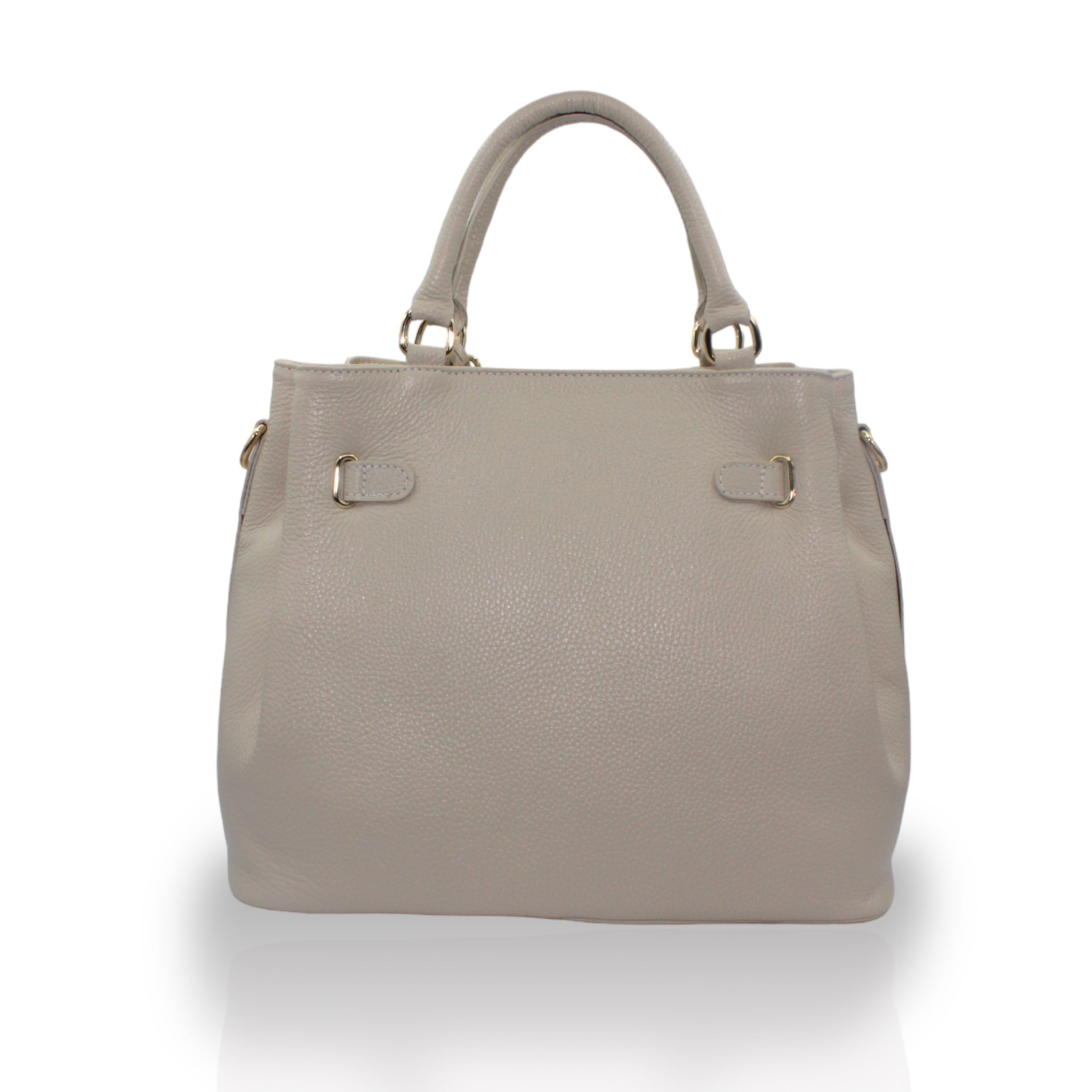 Borsa in Pelle Flower Beige