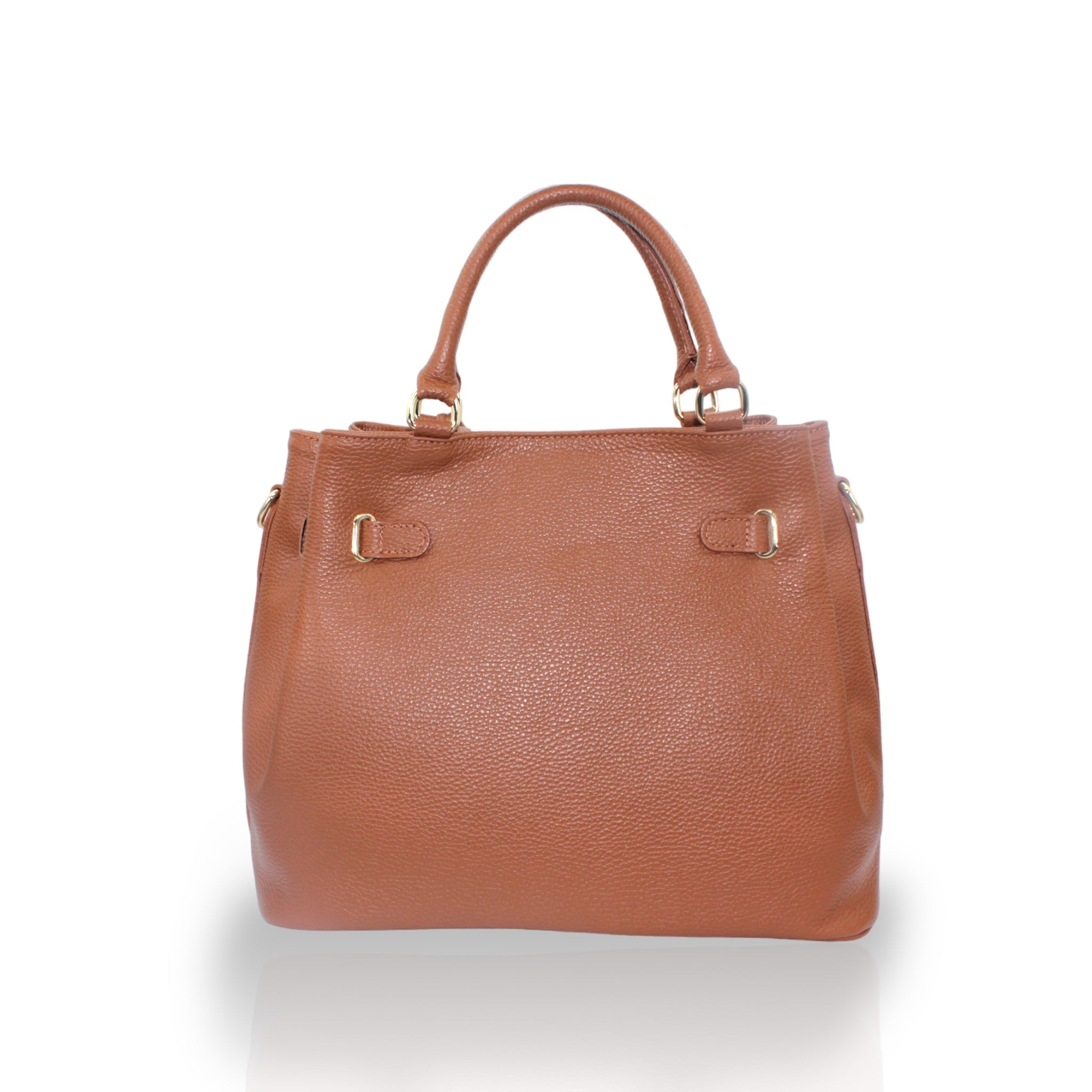 Borsa in Pelle Flower Camel