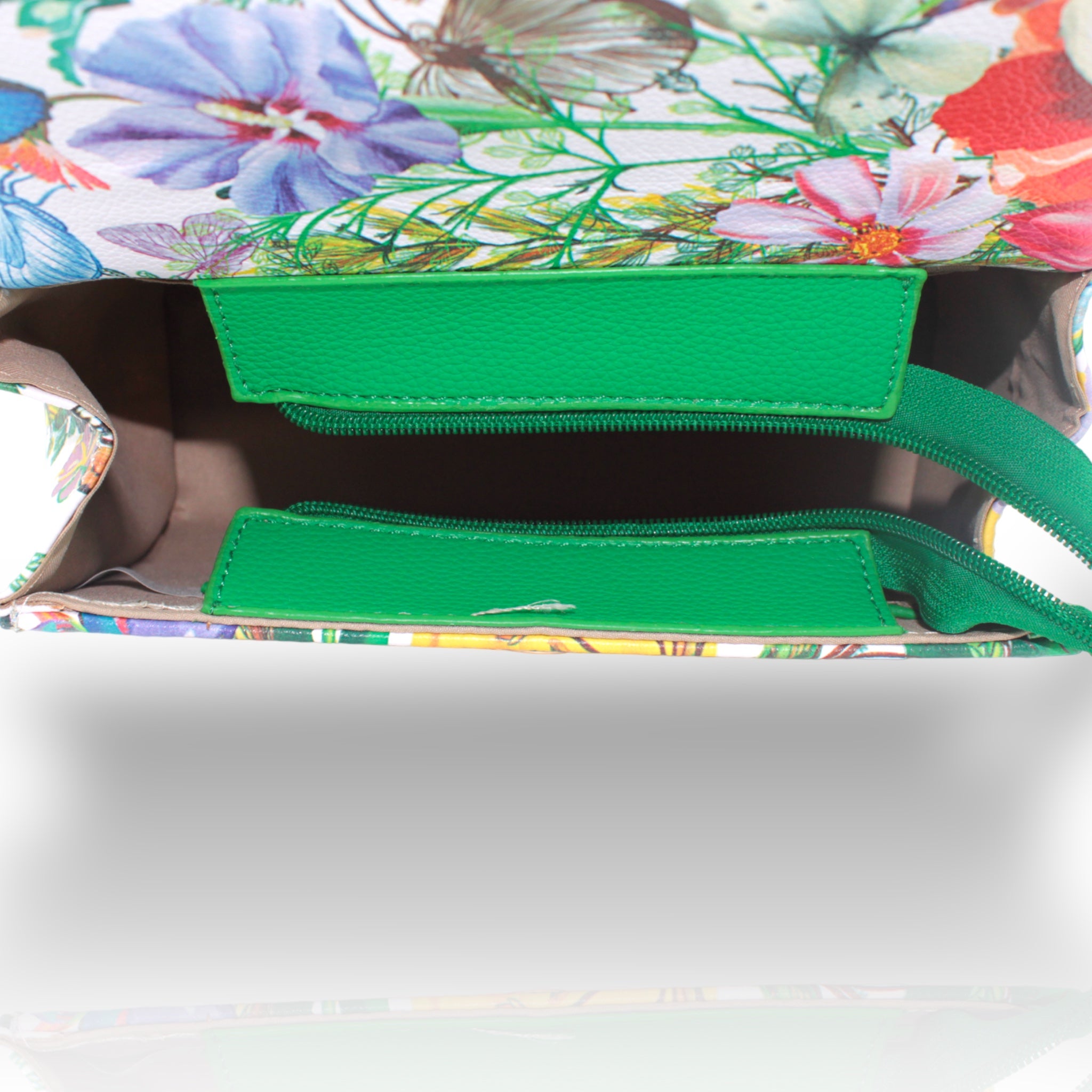 Borsa Kendy Flowwer Green Mano e Tracolla