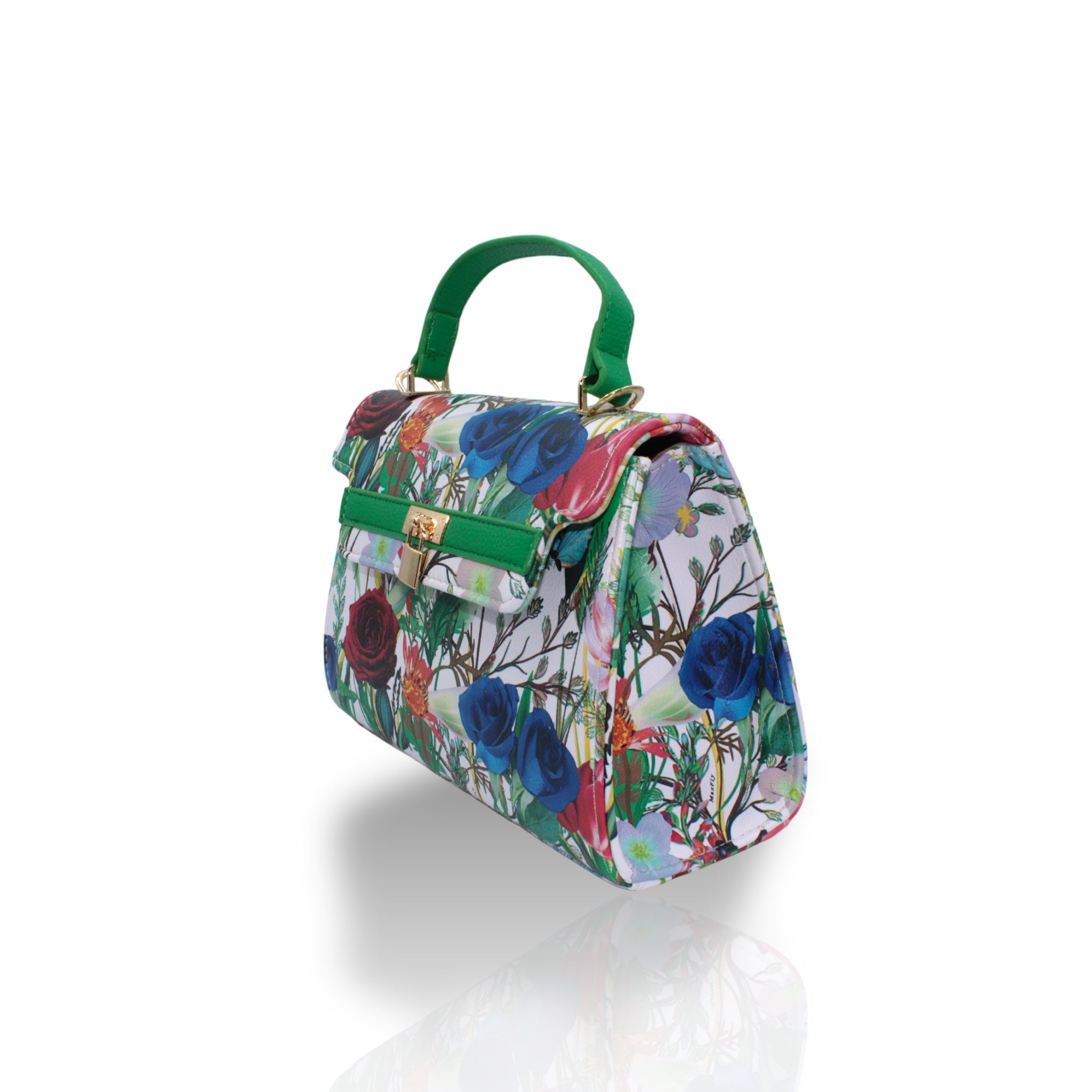Borsa Kendy Flowwer Green Mano e Tracolla