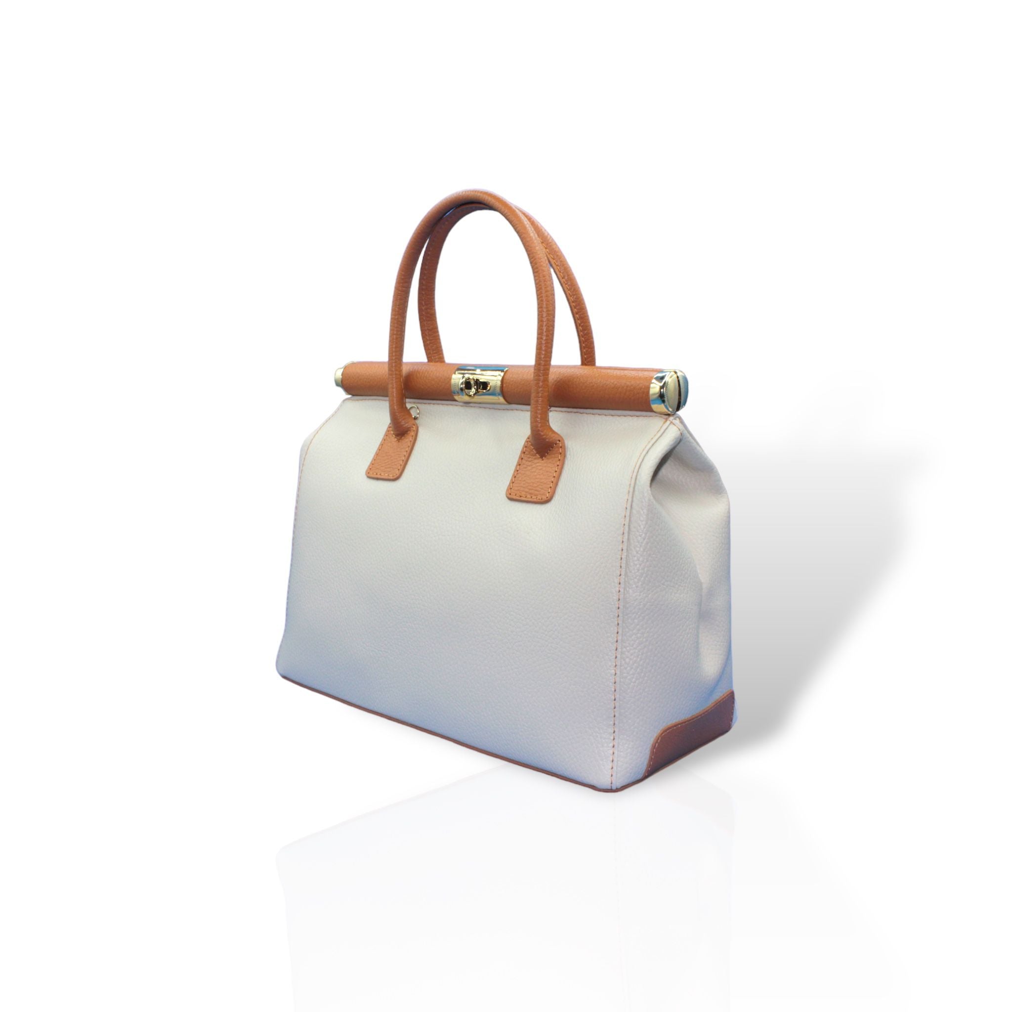 White Leather Handbag