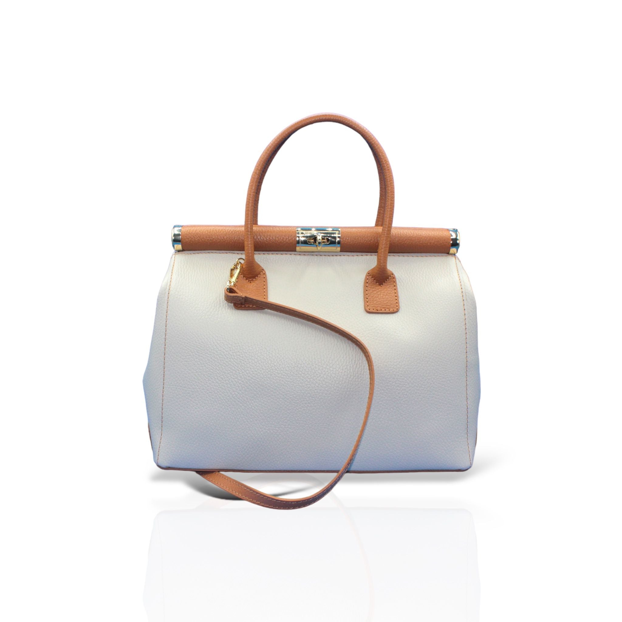 White Leather Handbag