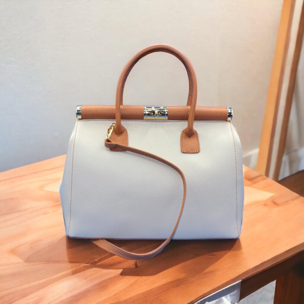 White Leather Handbag
